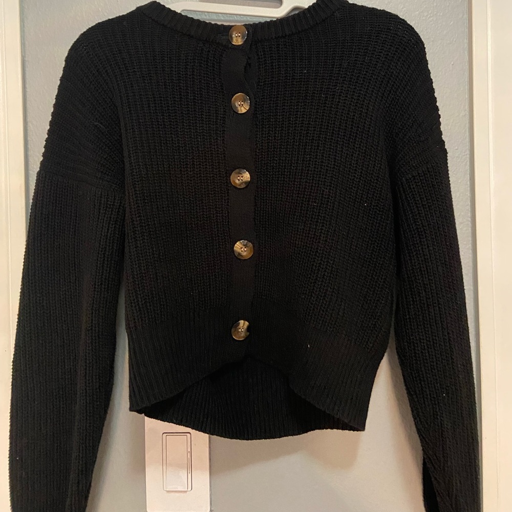 Forever 21 black button up cardigan